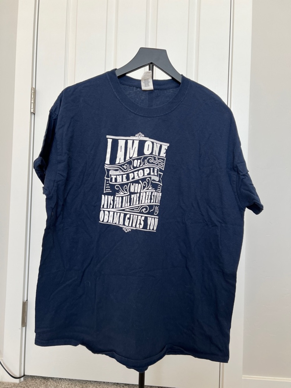 Men's Navy Graphic Crew Neck T-Shirt - Picture 1 of 1